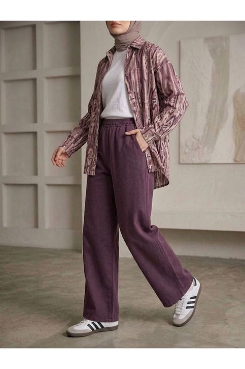 Cepli Yıkamalı Pantolon-Bordo