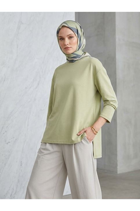 Yırtmaçlı Oysho Tunik-Mint