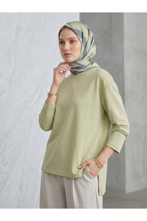 Yırtmaçlı Oysho Tunik-Mint