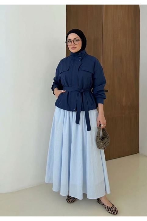 Astarlı  Etek-Mavi