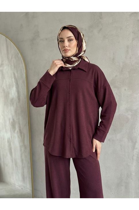 Roba Detay Panolonlu Takım-Bordo