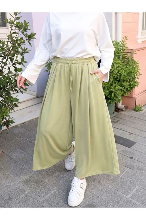Pileli Oysh Pantolon-Mint