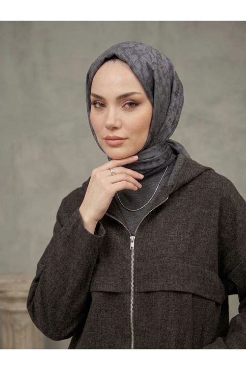 Kapşonlu Fermuarlı Tunik-Kahve