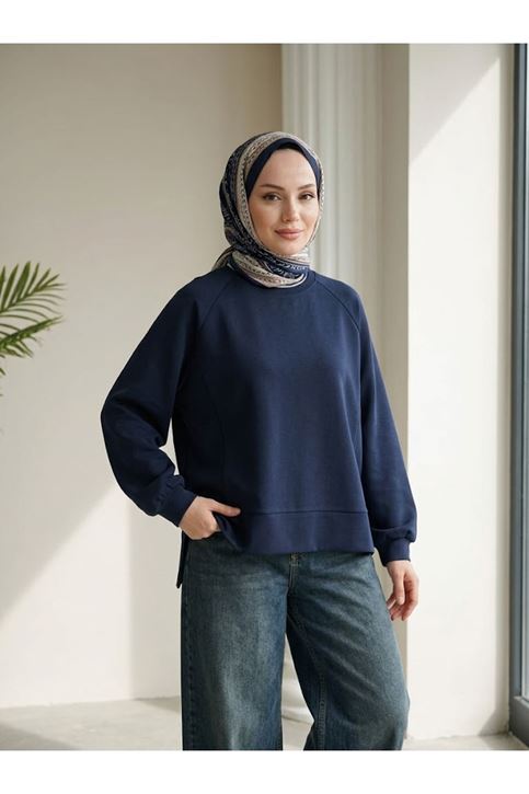 Parçalı Oysh Tunik-Lacivert