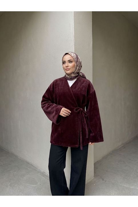 Biye Detay Golden Fox Ceket-Bordo