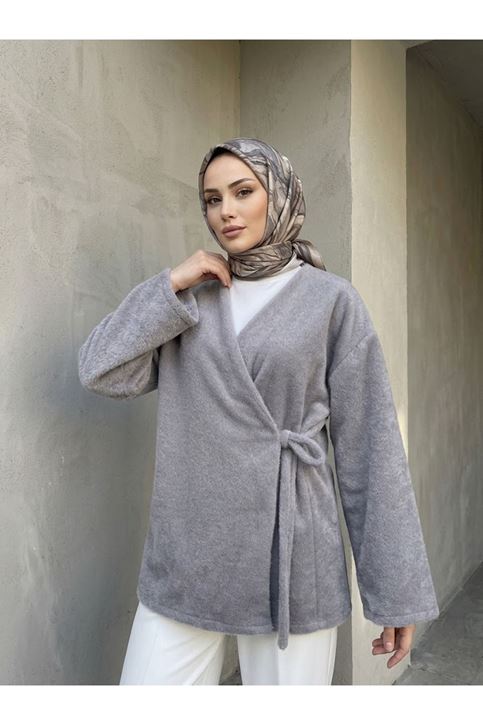 Biye Detay Golden Fox Ceket-Gri