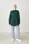 Oversize Gömlek-Koyu Yeşil