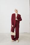 Retro Palazzo Takım-Bordo