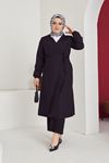 Yandan Bağlamalı Ceket-Siyah