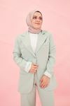 Retro Palazzo Ceket-Açık Mint