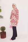 Desenli Kimono-Fuşya
