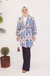 Desenli Kimono-Saks