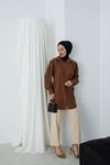 Balon Kol Tunik-Kahve