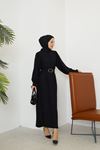 Kemerli Elbise-Siyah
