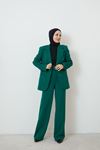 Retro Palazzo Pantolon-Zümrüt Yeşili