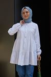 Üç Katlı Tunik-Beyaz