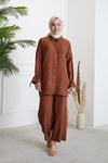 Kol Büzgülü Tunik-Taba