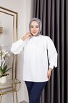 Yaka Pileli Tunik-Ekru