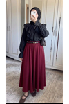 Kemer Detay Soft Etek-Bordo