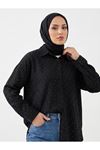 Taş Detay Tunik-Siyah