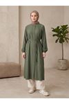 Hakim Yaka Uzun Tunik-Haki
