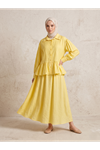 Büzgülü Etekli Takım-Sarı