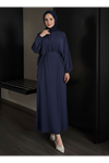 Bağlamalı İkili Elbise-Lacivert