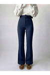 İspanyol Paça Dabıl Pantolon-Lacivert