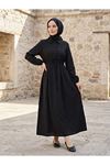 Beli Tünelli Elbise-Siyah