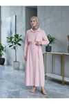 Aller Detay Patlı Elbise-Pembe