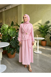 Aller Detay Aksesuarlı Etekli Takım-Pembe