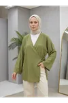 Yan Bağlamalı Çilek Tunik-Haki