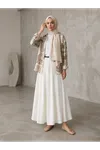 Kemerli Dubai Etek-Beyaz