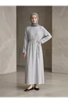 Çilek Elbise-Gri