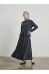 Volanlı Etekli Takım-Siyah
