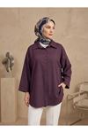 Takma Manşet Kot Tunik-Bordo