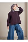 Parçalı Oysh Tunik-Bordo